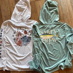 Salty Crew Hooded Dri Fit Shirts